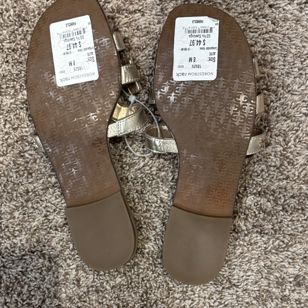 Sam Edelman Gold Slide Sandals - Picture 3 of 3